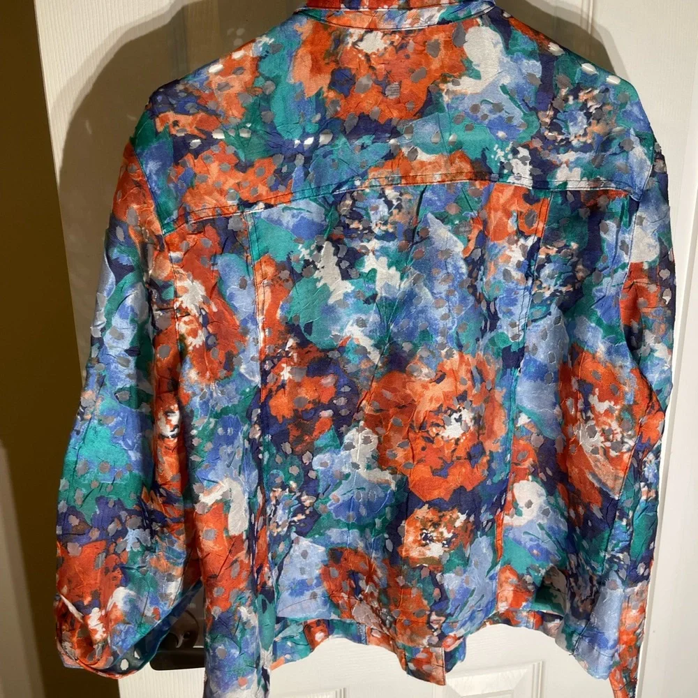 Ruby Rd Sheer Lace Floral Blouse size 18 Boho Hippie Vintage Y2K Artistic - Picture 9 of 13